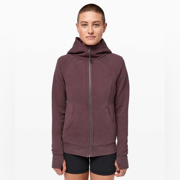 Lululemon Scuba Hoodie Light Cotton Fleece Cherry Cola - Picture 1 of 11